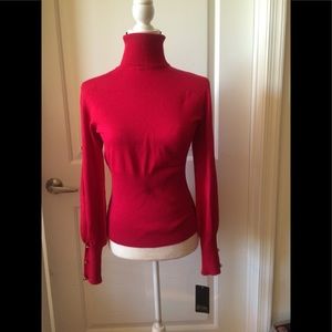 Beautiful open bubble sleeve turtleneck